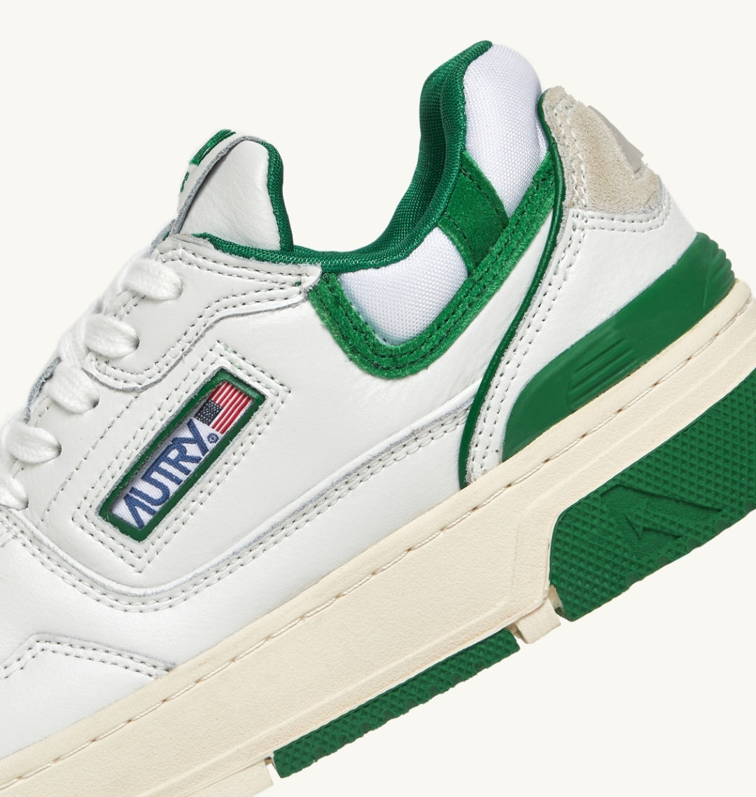 CLC LOW SNEAKERS IN WHITE LEATHER AND AMAZON SUEDE
