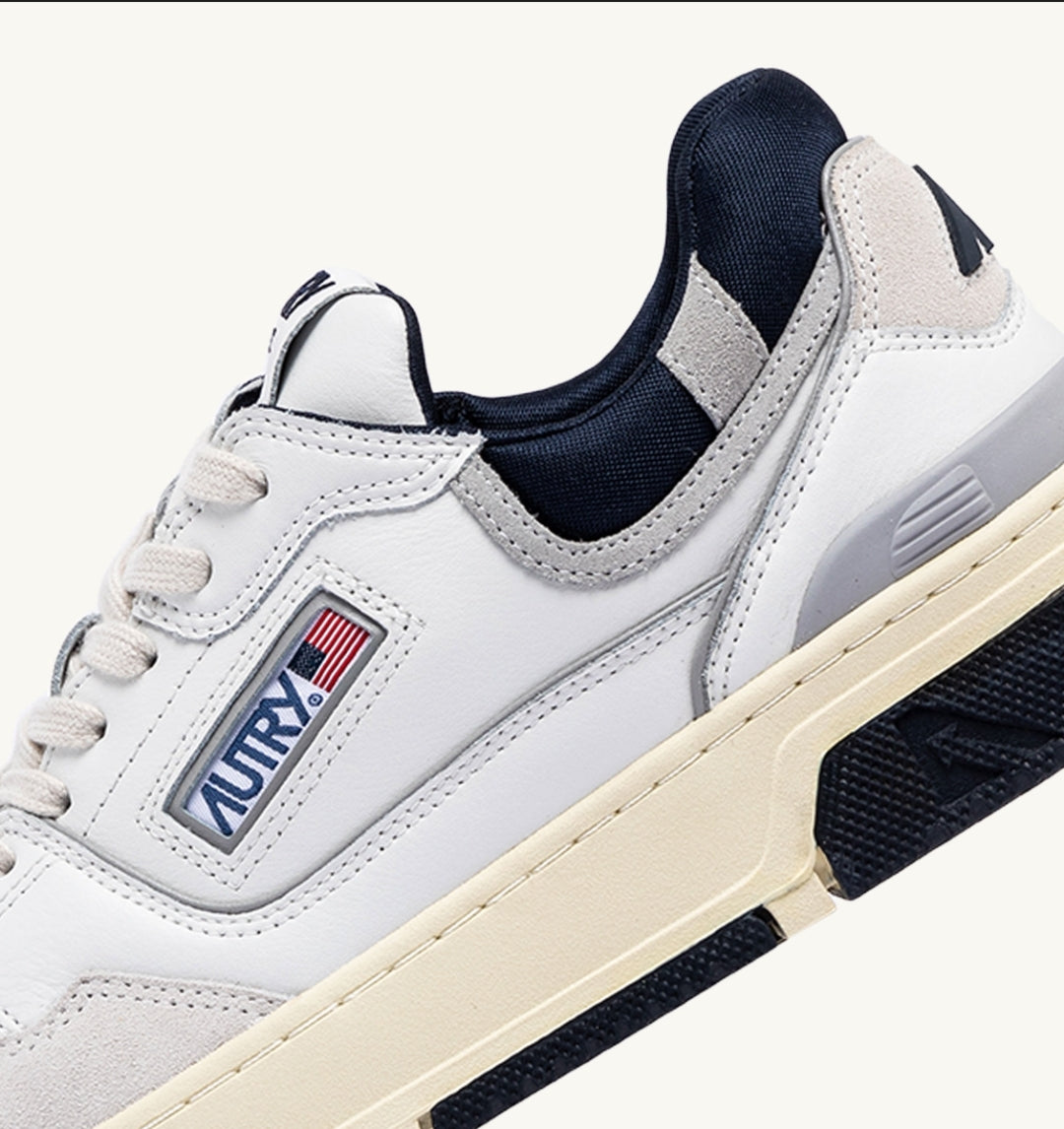 CLC LOW SNEAKERS IN WHITE AND SPACE LEATHER AND SUEDE