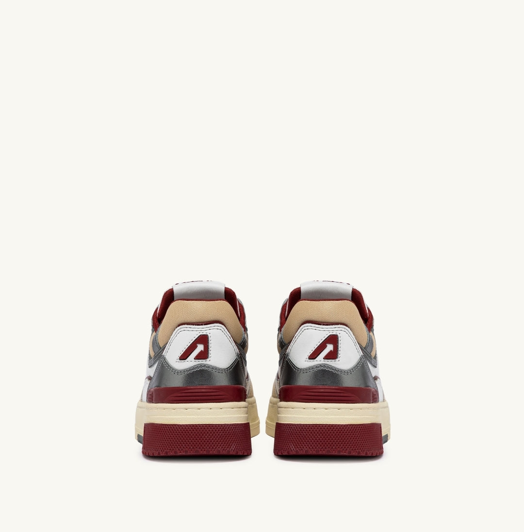 CLC LOW SNEAKERS IN WHITE, RED AND GRAY LEATHER