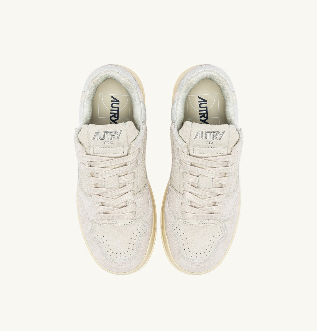 CLC LOW SNEAKERS IN WHITE AND CREAM LEATHER