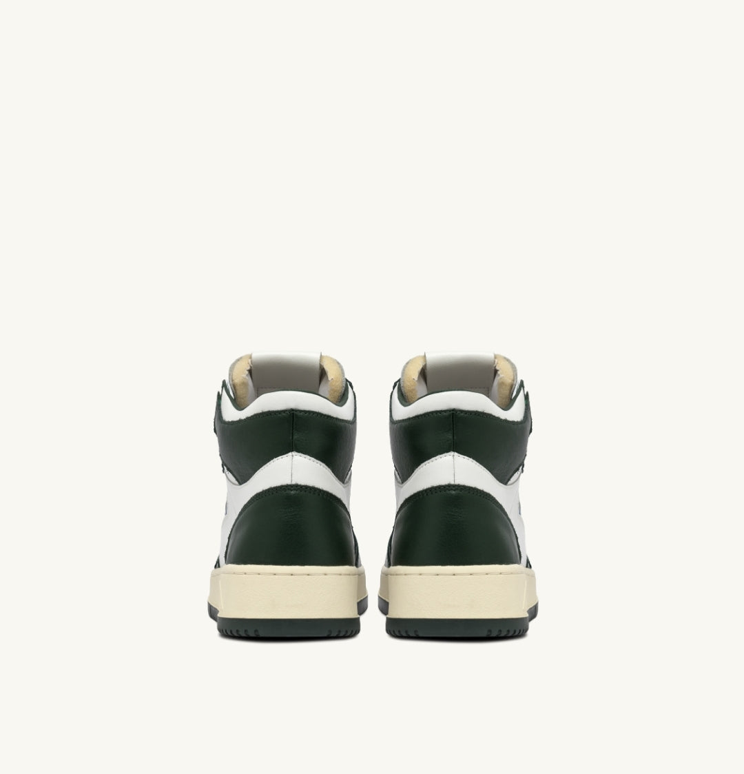 MEDALIST MID BICOLOR SNEAKERS IN WHITE AND MOUNTAIN LEATHER