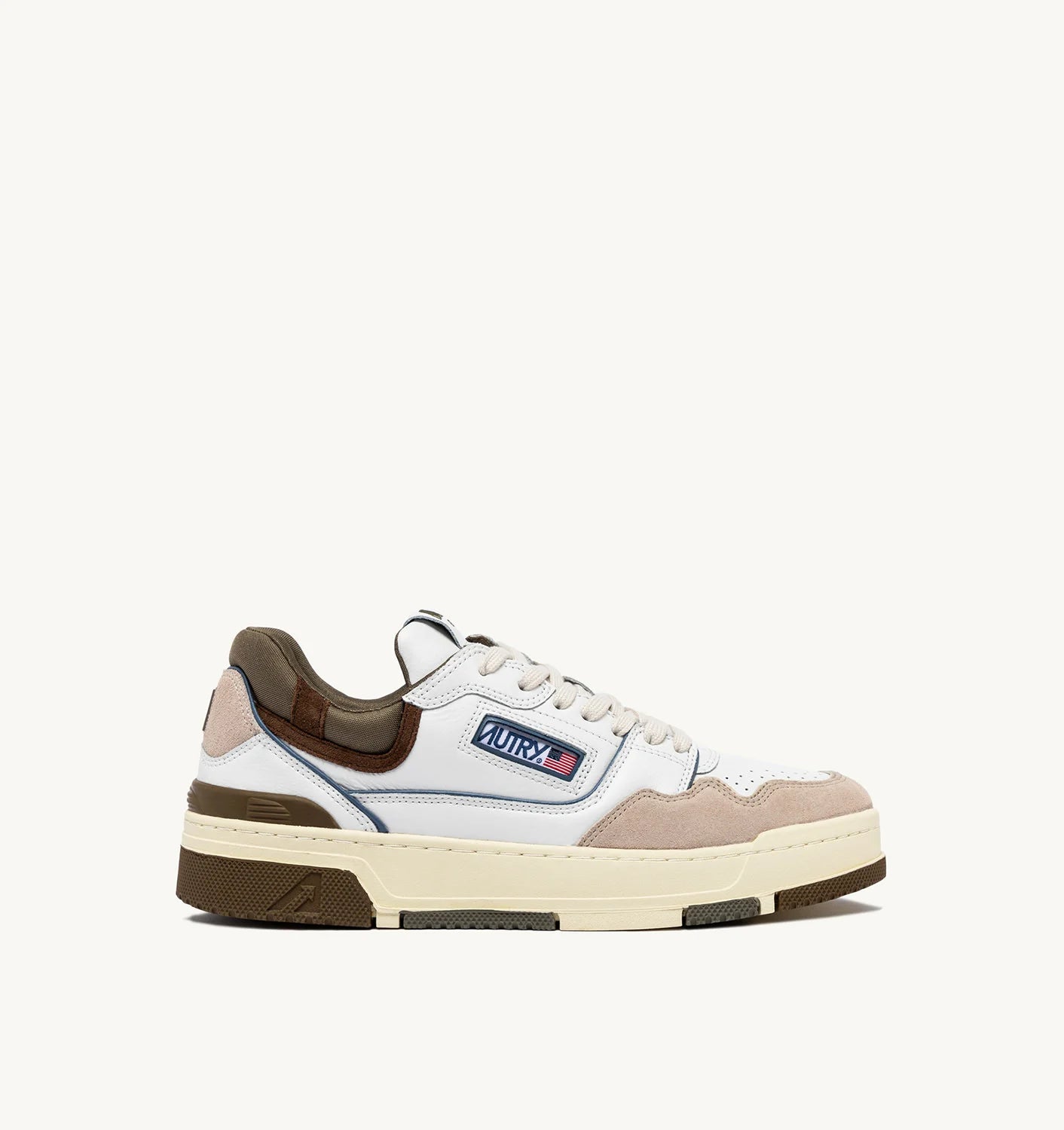CLC LOW SNEAKERS IN WHITE AND GREEN LEATHER AND SUEDE