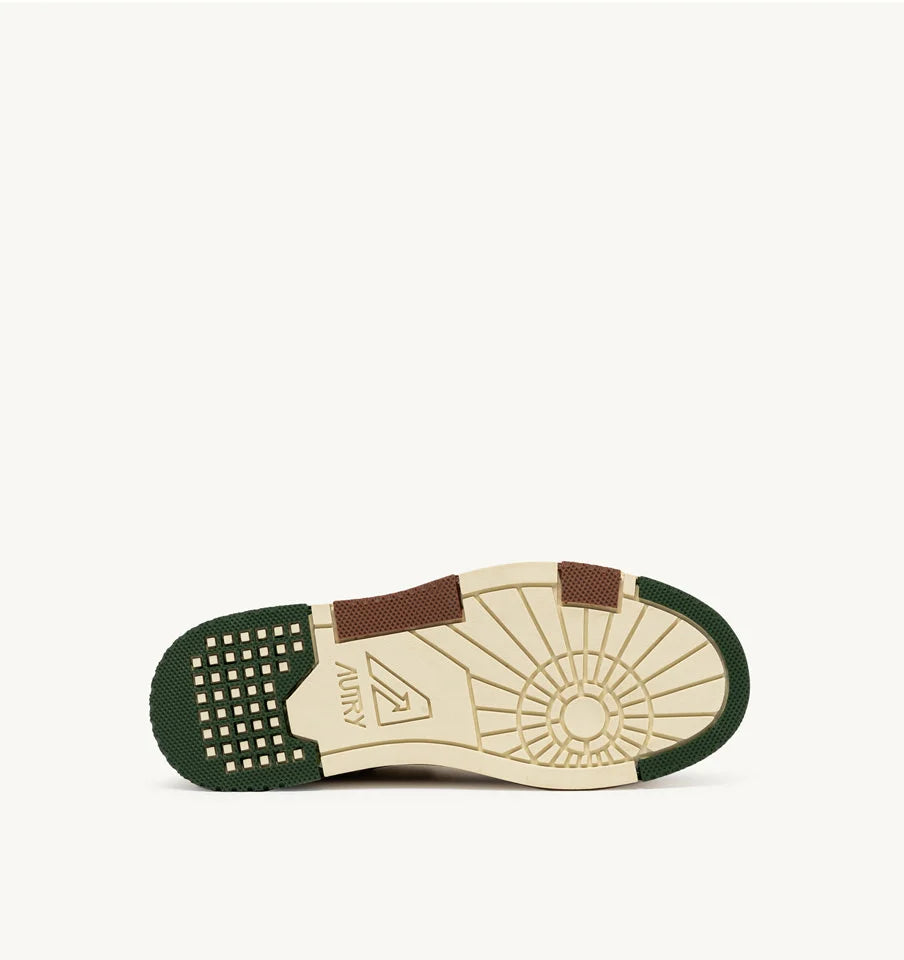 CLC LOW SNEAKERS IN EBONY AND MILITARY GREEN SUEDE AND NUBUCK