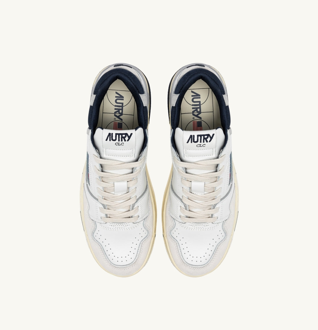 CLC LOW SNEAKERS IN WHITE AND SPACE LEATHER AND SUEDE