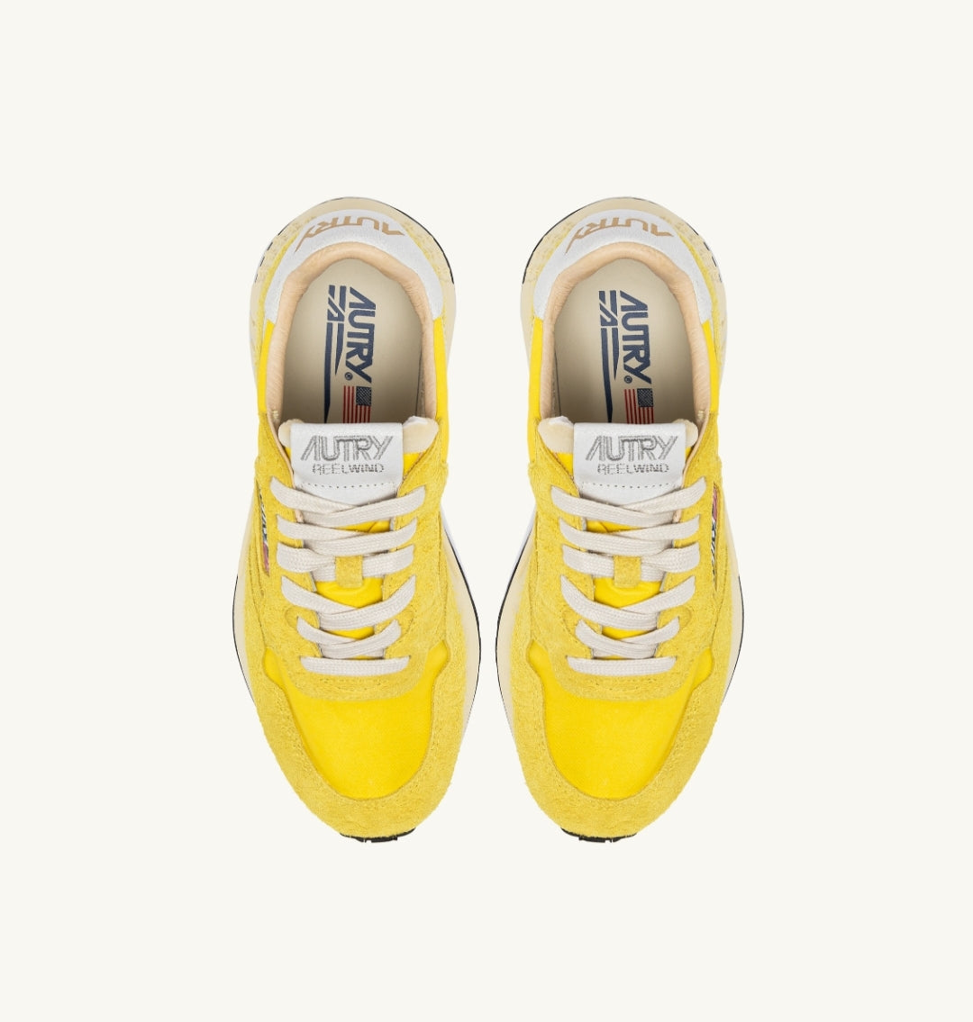 REELWIND LOW SNEAKERS IN YELLOW NYLON AND SUEDE