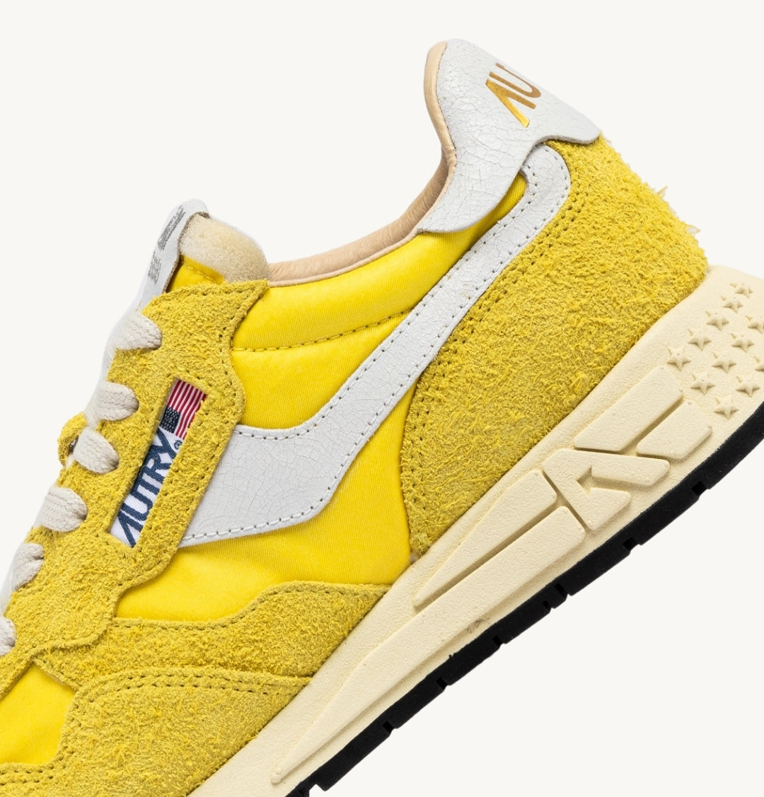 REELWIND LOW SNEAKERS IN YELLOW NYLON AND SUEDE