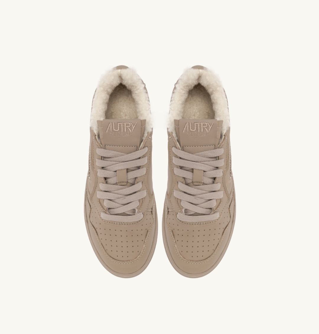 MEDALIST LOW SNEAKERS IN MATTE NOMAD LEATHER AND SHEARLING