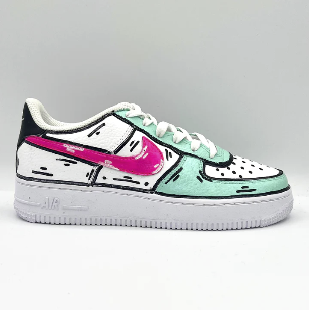 AIR FORCE 1 CARTOON MENTA SWOOSH FUCSIA